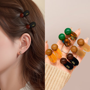 韩系精致高端侧边头发小夹子发卡头饰2026新款女士前额刘海发夹