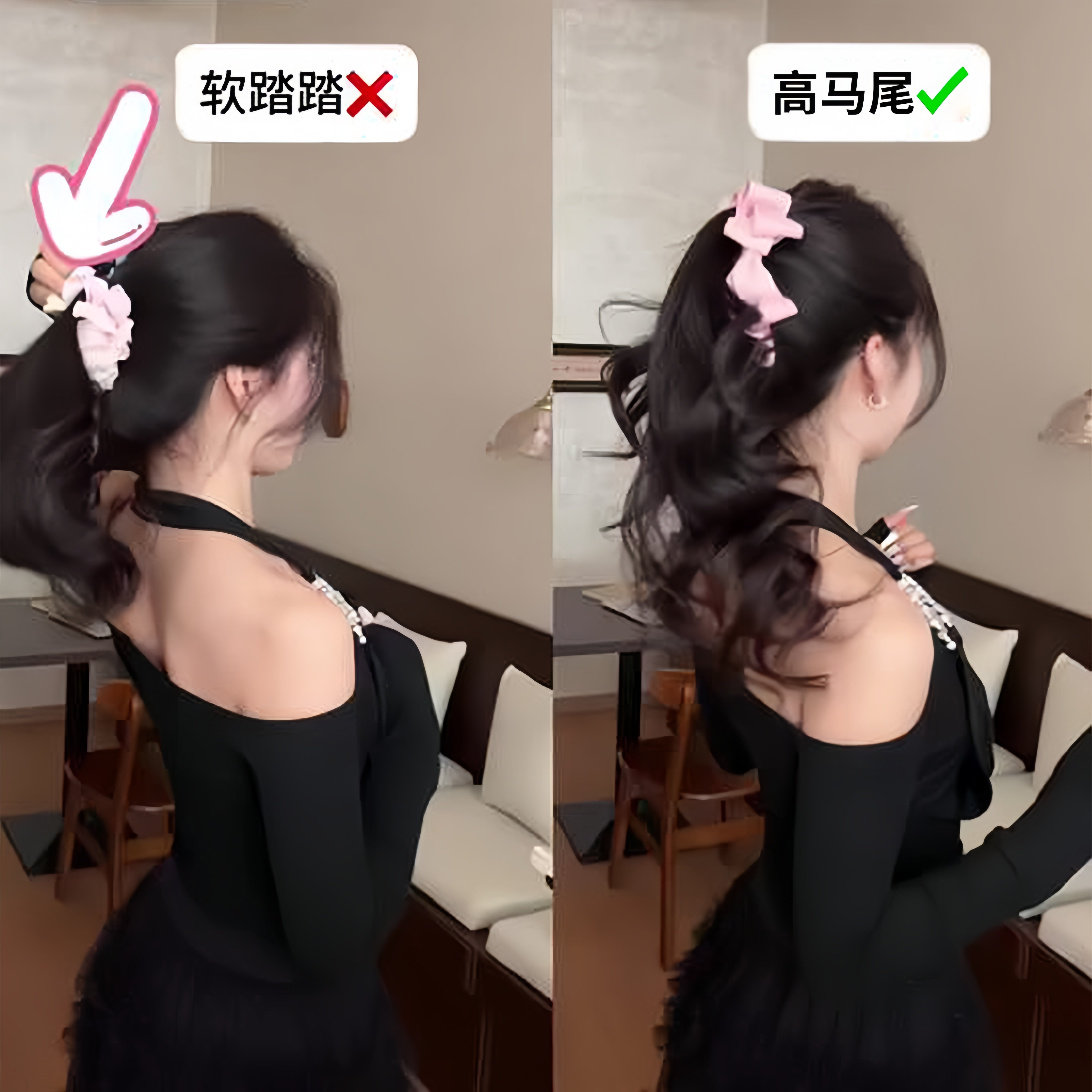 粉色洋装蝴蝶结香蕉夹马尾头发竖夹2026新款后脑勺夹子头饰发夹女