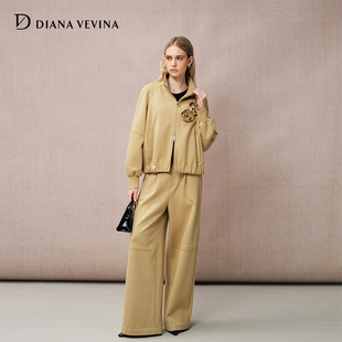 李一桐同款 双面翻领卫衣拉链开衫 DIANA 新款 外套 VEVINA25秋季