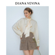 VEVINA 夏香槟色蝴蝶结衬衫 23SS DIANA 弦子同款 法式 咖色半裙套装