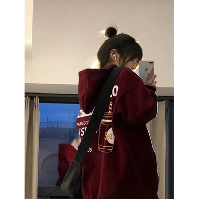 赠送运费险~美式风卫衣女