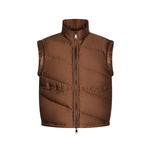 衣长54 斜绗线立领羽绒马甲C413021 安琪儿专享