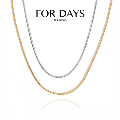 叠戴蛇骨项链FORDAYS钛钢