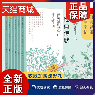 正版 6册套 爱情正在来临+天使的孩子+孤独的赞歌+幸福的日子+幽静的田野+青春和艺术硬笔楷书描临本 书法字帖训练练习册书籍