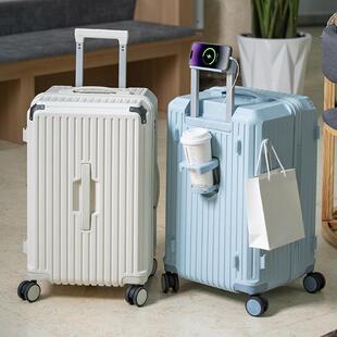 万向轮旅行密码行李箱学生大容量三七开拉杆箱女拉链款结实耐用