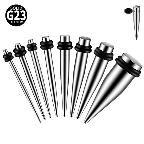 G23钛合金钢色黑色皮圈尖锥耳廓