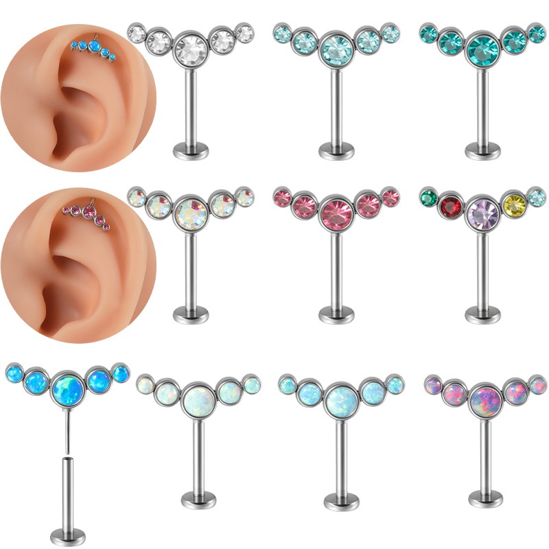 欧美新款细针插针款唇钉耳钉