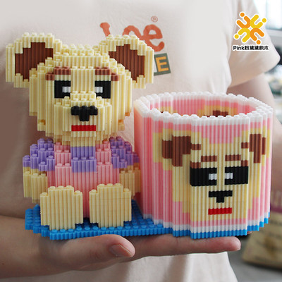 乐儿童拼装笔筒积木拼图6