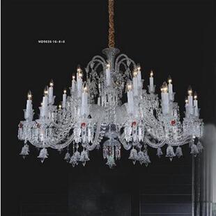 工程欧式水晶吊灯客厅灯饰简约现代蜡烛灯具美式餐厅卧室LED吊灯