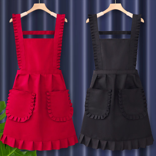 美甲店围裙纯棉可定制logo