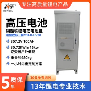 欧标三相307.2V100Ah储能电池柜内置BMU采集器15kw/30kwh锂电池组