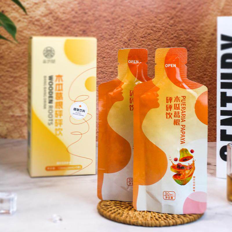 热销木瓜葛根多肽饮增长变果味蛋白植物饮料女人直播大同款养生茶