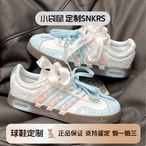 Adidas neo VL 灵动岛二次元潮流时尚低帮百搭休闲板鞋女子定制鞋