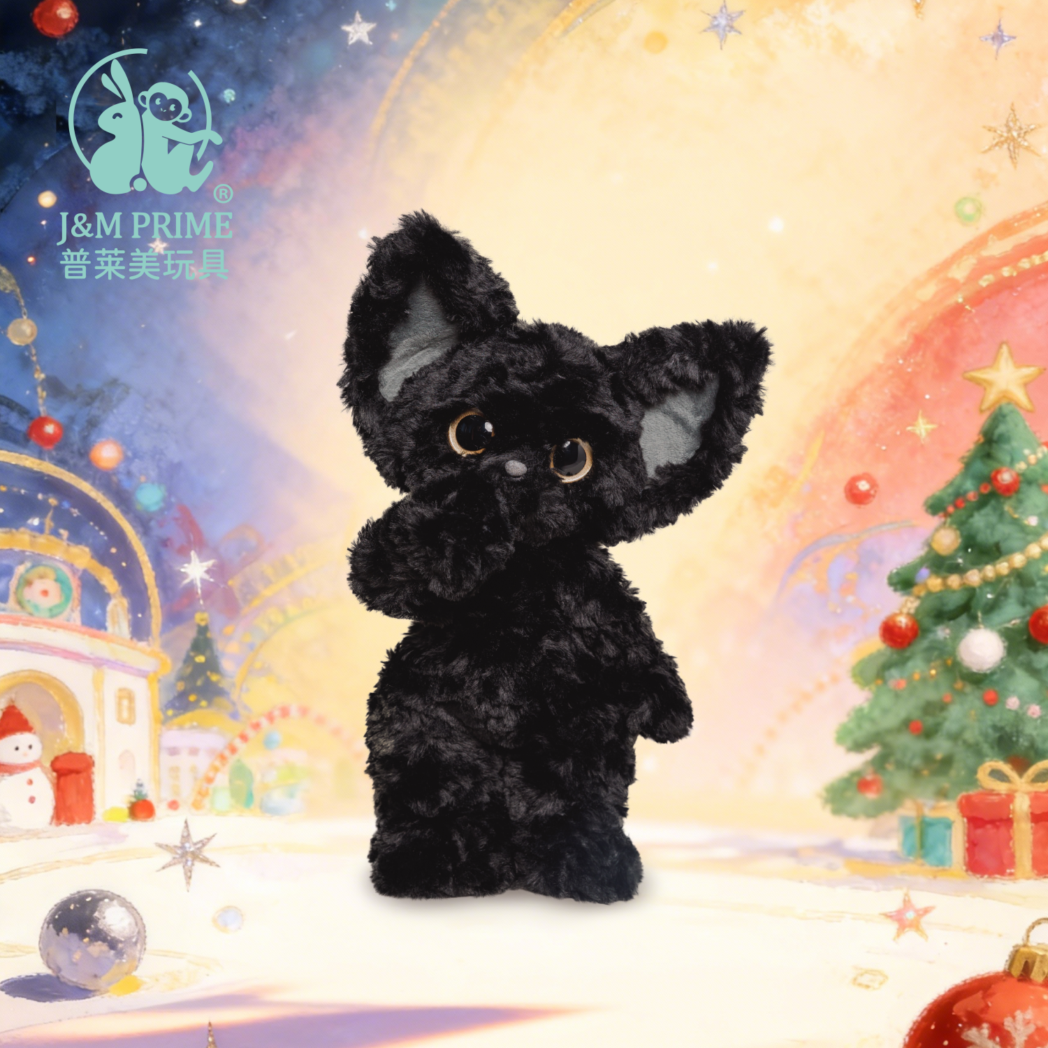 【新品】普莱美JMPRIME卡奇大偶幸运黑猫 毛绒玩偶礼物 标准/骨架,玩具/童车/益智/积木/模型,毛绒/玩偶/公仔/布艺类玩具,淘宝优惠券,粉丝福利购,淘宝优惠卷