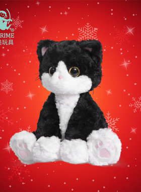 普莱美JMPRIME毛绒玩偶奶牛猫蒙纳MONA安抚玩偶小猫玩偶公仔娃娃
