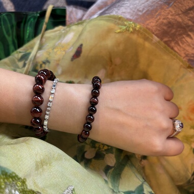 精品天然猫眼虎眼石手链 彩虎眼石男女款单圈水晶饰品礼物