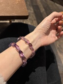 巴西紫水晶刻面 紫黄晶手串｜气质挂～ 天然水晶礼物女小众扁珠