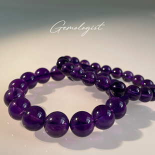 必入~天然乌拉圭紫水晶浓郁紫色手串女生手链紫晶礼物思维力有棉