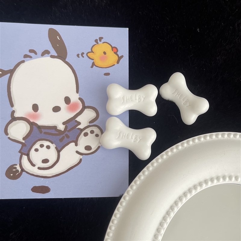 现货速发bb夹发夹头饰品猫咪抓夹不掉小狗骨头发夹迷你发卡
