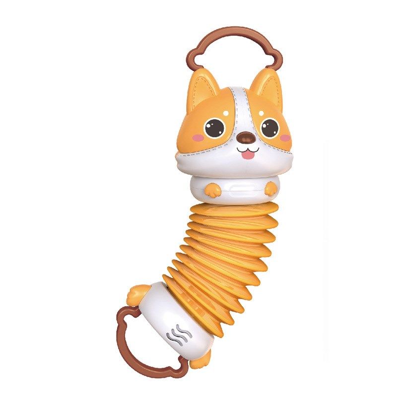 速发婴儿童音乐手风琴柯基狗手拉小狗安抚玩具0-岁1