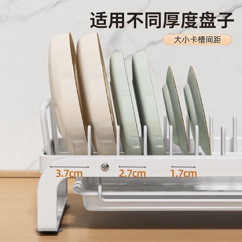 速发碗碟收纳架厨房碗架碗盘收纳橱柜拉篮抽屉式盘子沥水置物架子