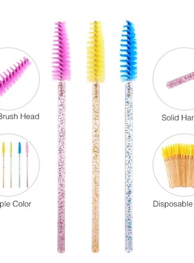 现货速发50 Eyelash Brush Extesio Disable Eye Lashes Make Up