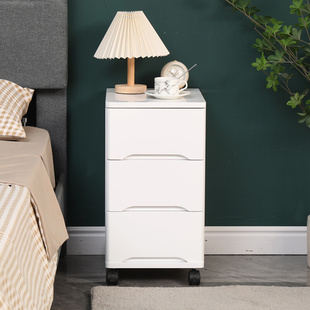 202530cm全实木床头柜现代简约窄小尺寸床边柜卧室简易多层斗柜