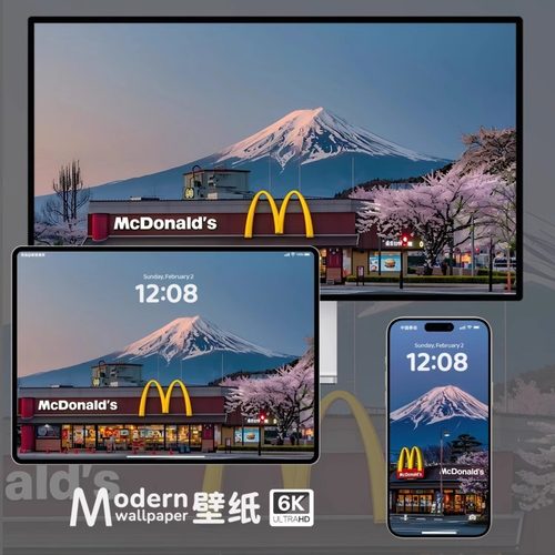 富士山4K超高清壁纸iPhone手机苹果平板电脑ipad桌面风景素材图