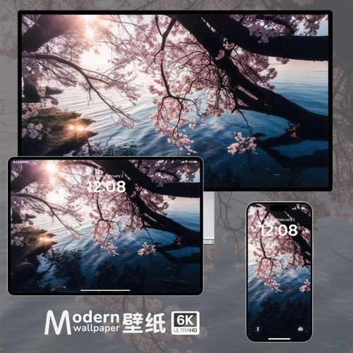 樱花浪漫风景4K超高清壁纸iPhone手机苹果ipad平板电脑唯美素材图