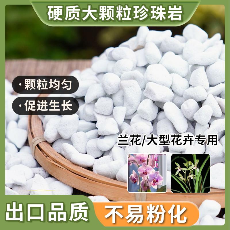珍珠岩大颗粒兰花专用植料保温育苗膨胀园艺养花通用蛭石硬质植料