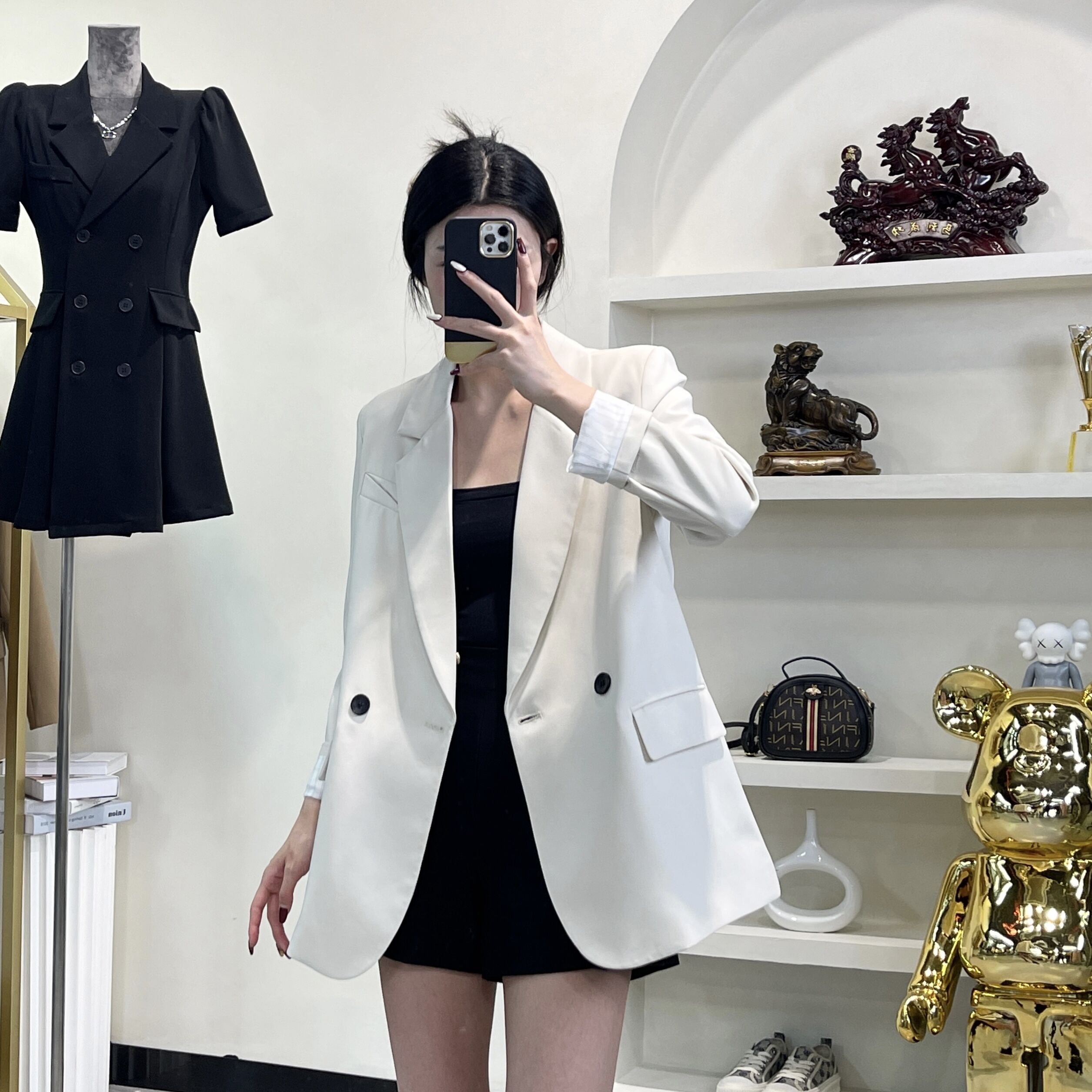 봄 신상 여성 코트 루즈 캐주얼 정장 재킷 보라색 캔디 컬러 정장 318266