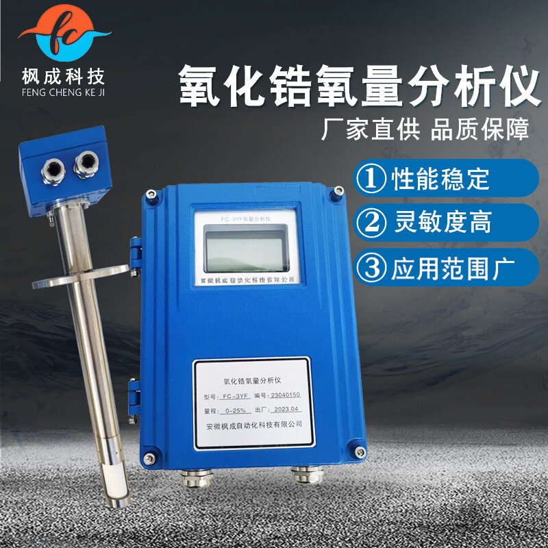 氧化锆氧量分析仪 直插式氧探头 在线检测 烟道氧含量 氧传感器 - 实物图