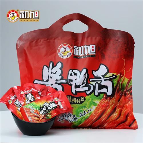 温州零食特产品小吃初旭酱鸭舌头原味240克/微辣220克休闲装鸭舌