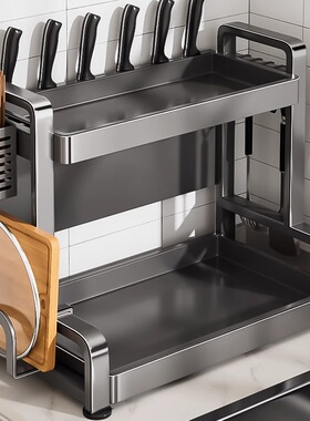 厨房调料置物架筷子刀架台面多功能调味品厨具用品收纳架多层架子