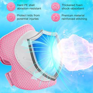 儿童运动平护膝六件套冰衡车滑雪滑JFS 054摔保护用防具地雷护膝
