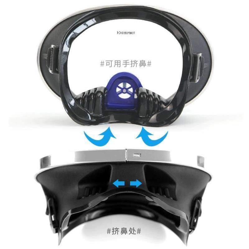 钢化玻璃镜浮复古大框深潜海水Biliv镜F201潜水面潜比力夫装备赶