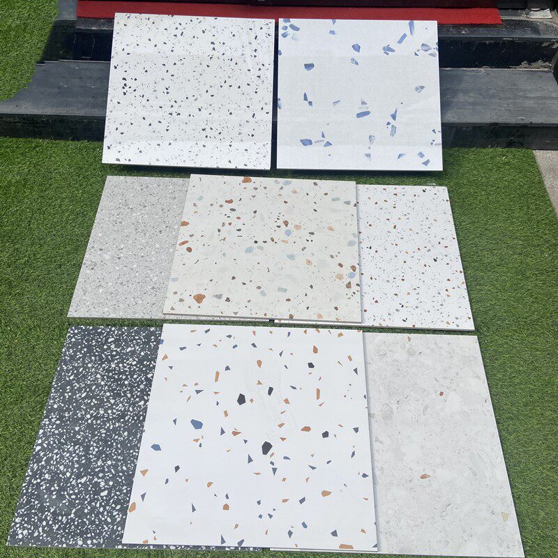 彩色亮光水磨石地砖800x800客厅