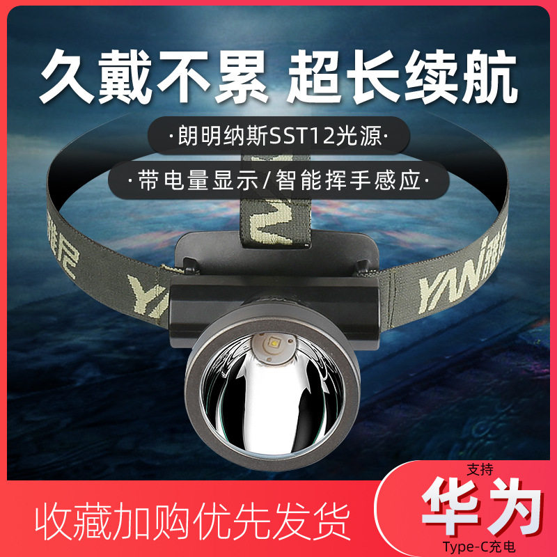 雅尼612S小头灯强光充电