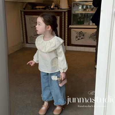 清仓！TF童装女童儿童宝宝秋装毛衣开衫外套娃娃衫衬衣衬衫牛仔裤