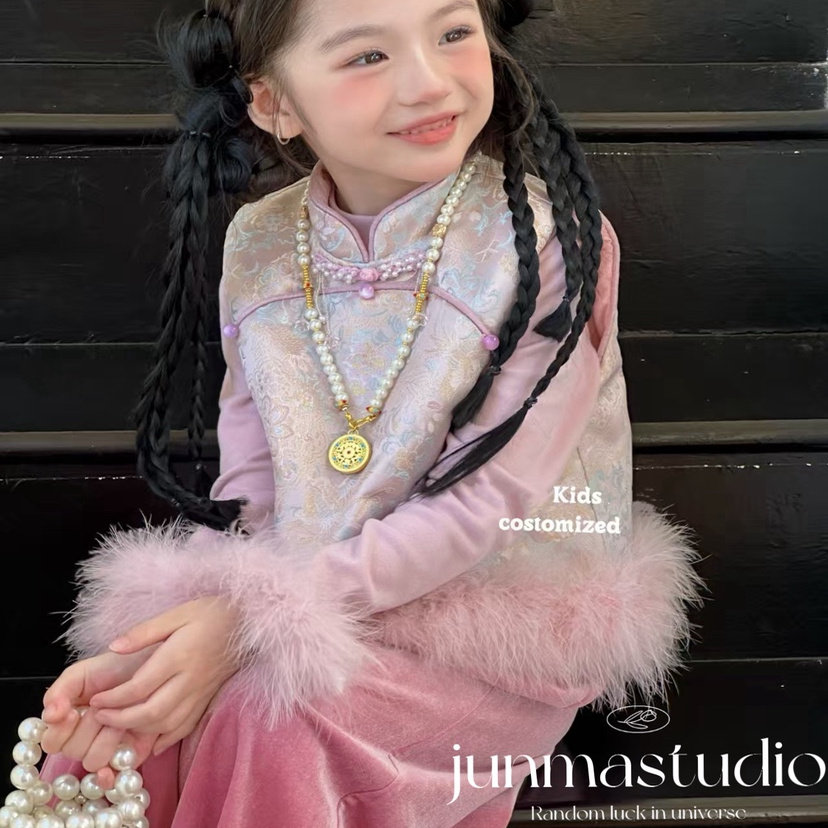 品牌童装女童宝宝儿童秋装新款国风改良汉服盘扣马甲休闲裤套装,童装/婴儿装/亲子装,套装,淘宝优惠券,粉丝福利购,淘宝优惠卷