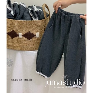 清仓！小屁股品牌女童宝宝儿童冬装加绒灯笼裤加绒休闲裤哈伦裤子