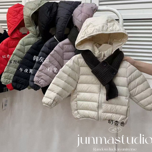 品牌童装男女童宝宝儿童中童秋冬装韩系连帽羽绒服保暖羽绒内胆