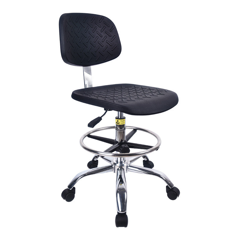 防静电椅子升降旋转车间靠背实验室pu发泡流水线凳子工厂办公椅