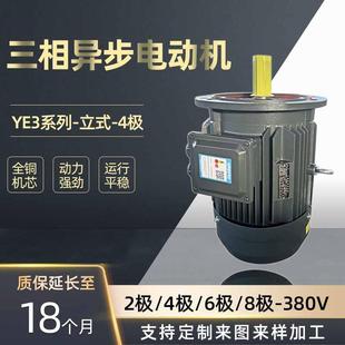 5.5 11KW380V三相异步电动机 7.5 三相电机4极1.5 立式 2.2