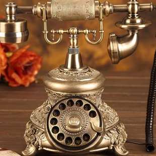 创意电话机 电话机复古电话机时尚 电话座机欧式 悦旗旋转盘仿古老式