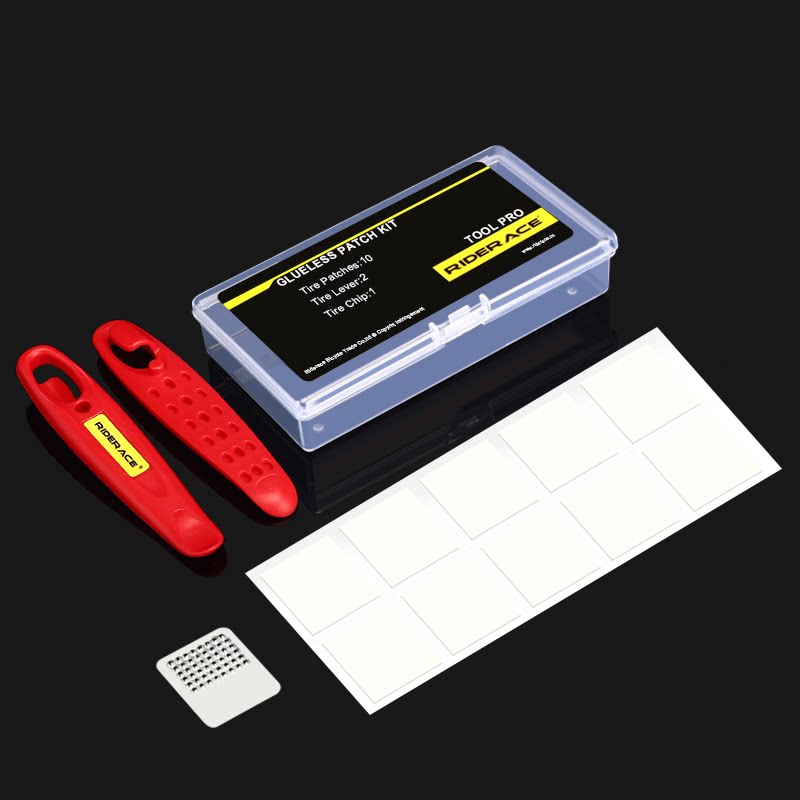 自行车补胎片山地公路轮胎内胎修补修理盒免胶水维修工具