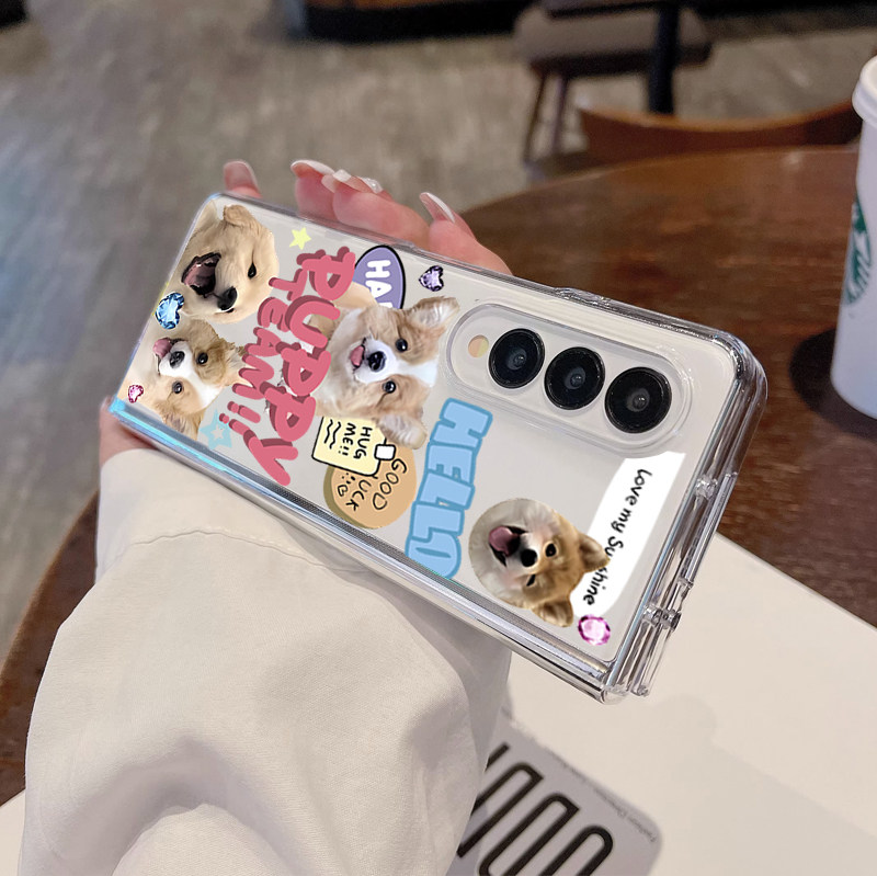 zfold5手机壳柯基金毛puppy萌宠