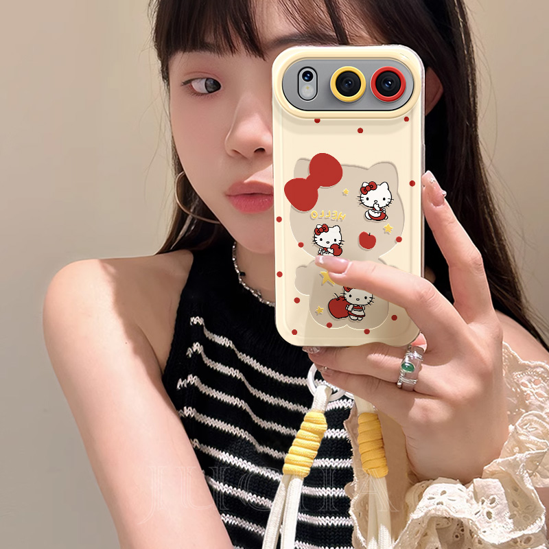 适用华为荣耀500手机壳卡通可爱女honor新款高级感的500pro镜头全包防摔pro软硅胶保护套hw带挂绳波点凯蒂猫