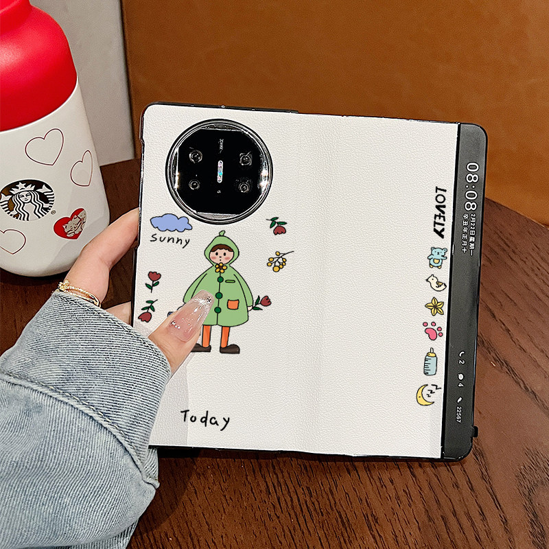 华为x5手机壳翻盖皮质雨衣小孩