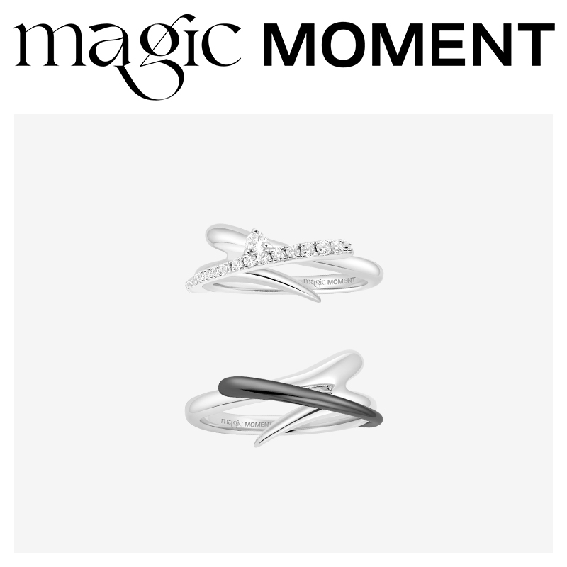 MagicMoment 魔法时刻情侣戒指双生火焰高级感银对戒男女送礼物